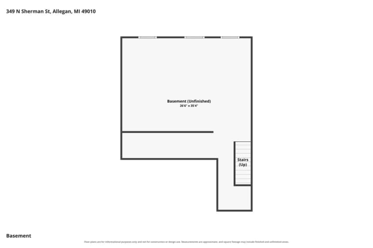 Portage apartments for rent - image - Unfinished Basement Floor Plan